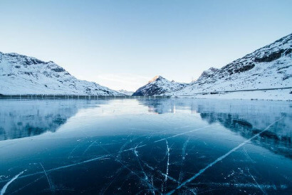 In this example, we find twelve exact pixel colors in a BMP photo of an icy lake and arrange them from lightest to darkest. The most common exact color is #ddebf4, yet it appears in just 0.36% of the pixels. Such small percentages show that the photo contains many distinct tones and smooth color transitions across the sky, snow, and ice. Each swatch includes its hex code and usage percentage. (Source: Pexels.)