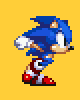 In this example, we animate a sprite sheet made by Shinbs. The Sonic sprite sheet contains four horizontal animation strips. We decided to animate the second strip where Sonic is running. As the size of one sprite is 40px by 50px, we move the starting frame to the position (10, 50). There is extra space at the end of the sprite strip so we remove the two empty frames at the end by entering the frame numbers 9 and 10 in the sprites to skip field. We also change the background color of the animation by replacing the input background hex color #cedde3 (gray) with the new color #ffce38 (yellow). We play the animation at 10fps by giving a duration of 100ms to each frame and keep the zoom level at 2x.