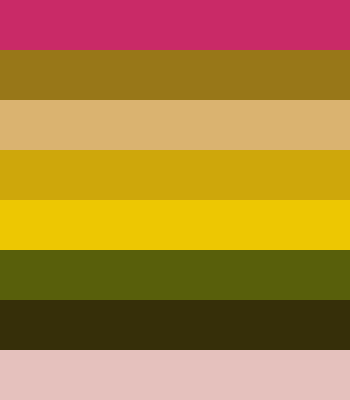 In this example, we load a BMP image of a colorful tulip wreath on a bright yellow background and extract eight average color tones. The tool groups similar shades from the flowers, leaves, and background, and arranges the pink, yellow, brown, and green swatches in rainbow order. (Source: Pexels.)